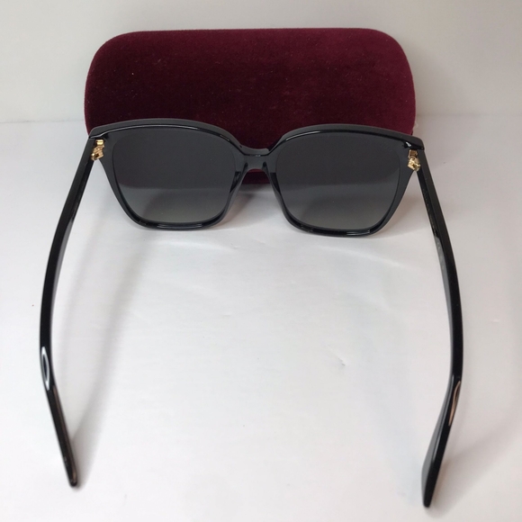 💯 original Gucci Grey Gradient Cat Eye Ladies Sunglasses GG0022S 001 - Picture 4 of 11
